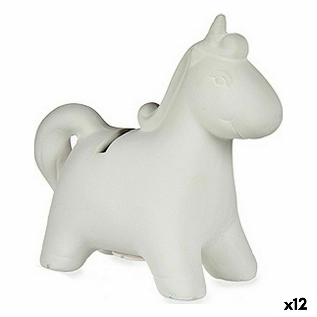 Hucha para Pintar Pincello 87766 Cerámica Unicornio 6,4 x 13 x 14 cm (12 Unidades)