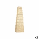 Set of Stackable Organising Boxes Pincello 130 Natural Cardboard Stripes (2 Units)