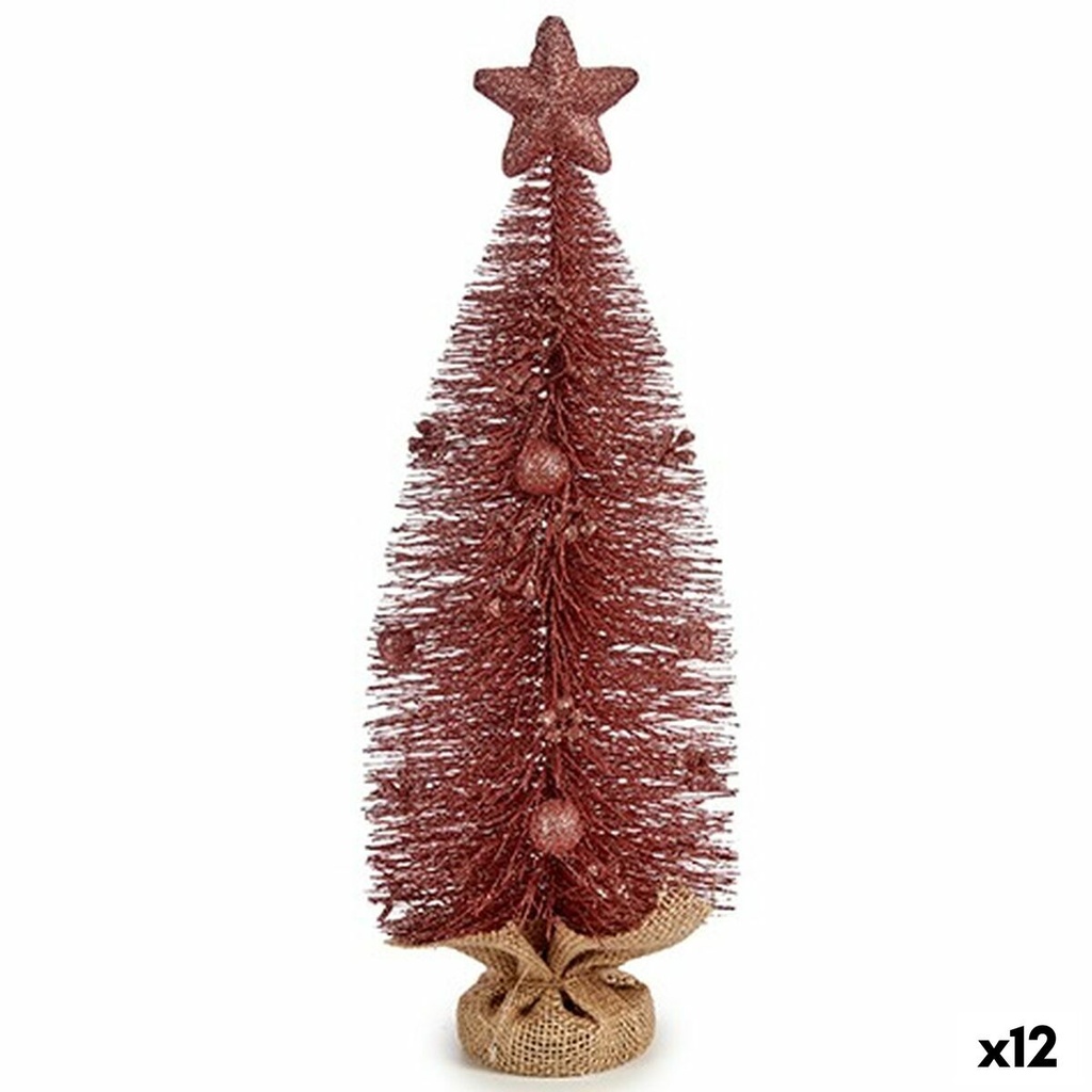 Árbol de Navidad Krist+ FG20-19WS072 Rosa 13 x 41 x 13 cm (12 Unidades)