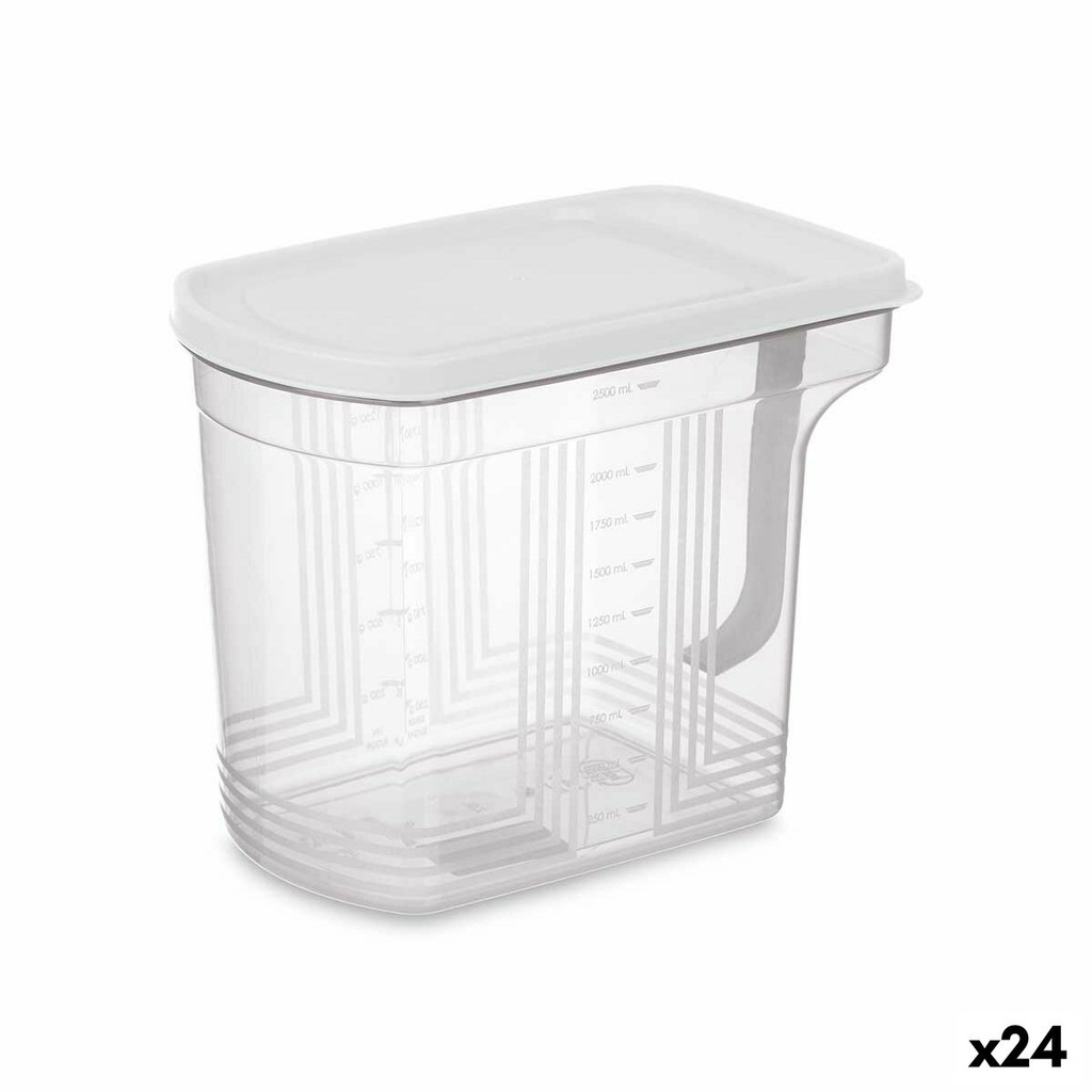 Food Preservation Container Kinvara 02 1507 Grey Transparent 2,5 L 20,5 x 17 x 13 cm (24 Units)