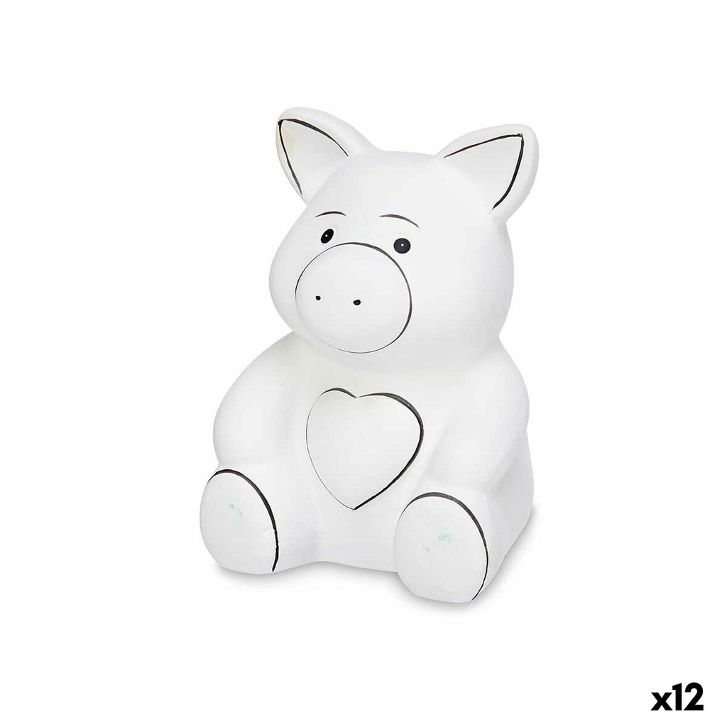 Paint Your Own Money Box Pincello 19282 Ceramic Pig 9 x 11,8 x 8,5 cm (12 Units)