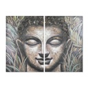 Canvas Home ESPRIT Canvas MDF Wood 160 x 3 x 120 cm 80 x 3 x 120 cm