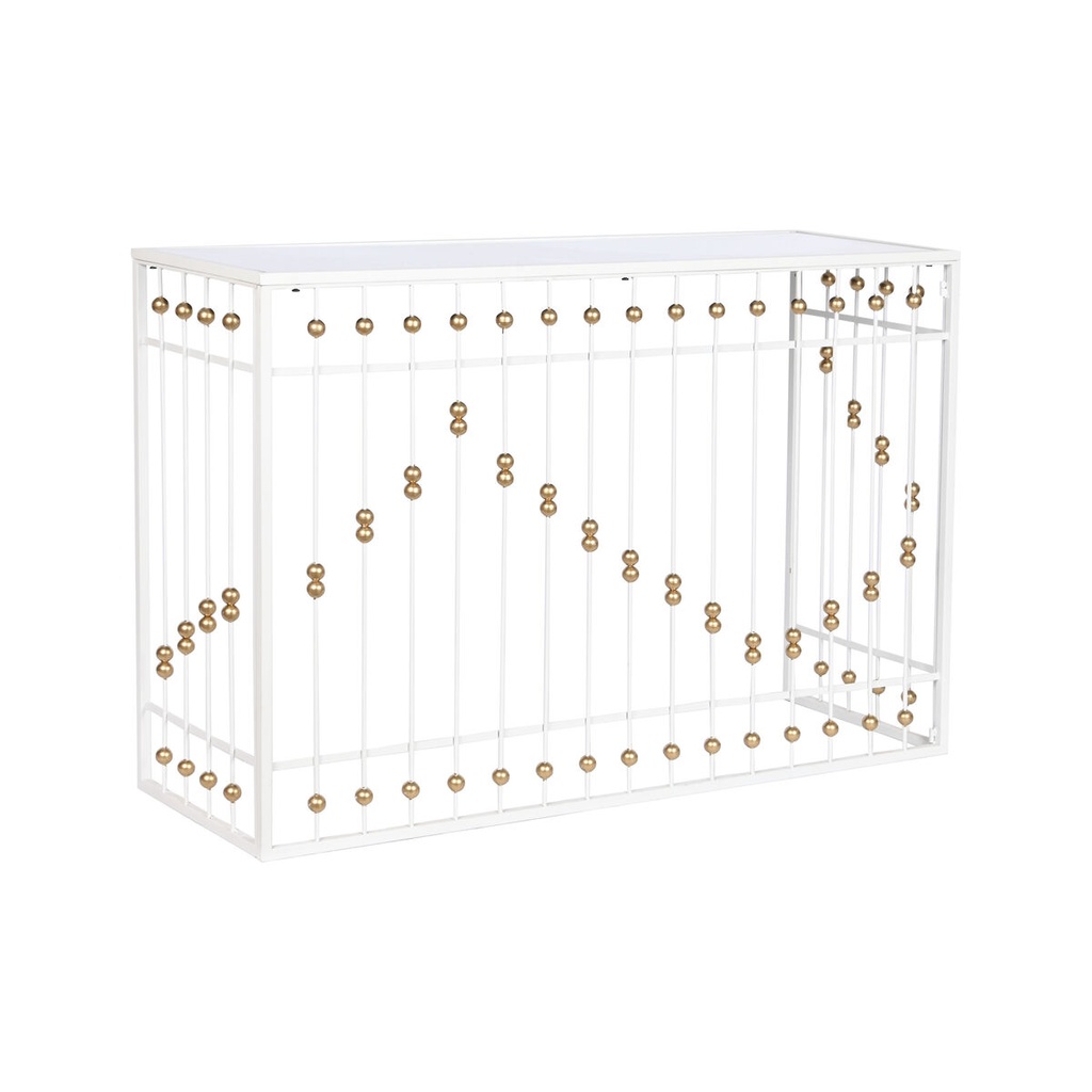 Hall Home ESPRIT White Golden 120 x 40 x 80 cm