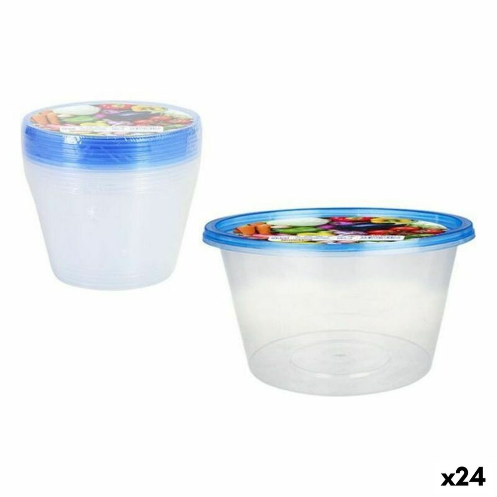 Round Lunch Box with Lid Privilege 49791 1 L 7 Pieces (24 Units)