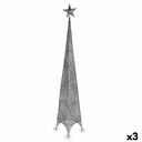 Christmas Tree Krist+ 00160 Silver Metal Plastic Star Tower 42 x 218 x 42 cm (3 Units)