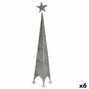 Árbol de Navidad Krist+ 00157 Plateado Metal Plástico Estrella Torre 28 x 127 x 28 cm (6 Unidades)