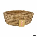 Multi-purpose basket Privilege Korne Brown wicker Circular 27 x 27 x 9 cm (12 Units)