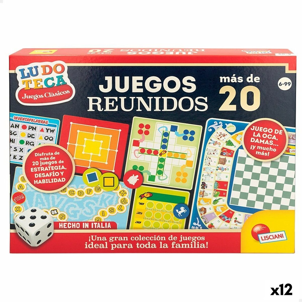 Juego de Mesa Lisciani Giochi Juegos reunidos 40 x 0,1 x 33 cm ES (12 Unidades)