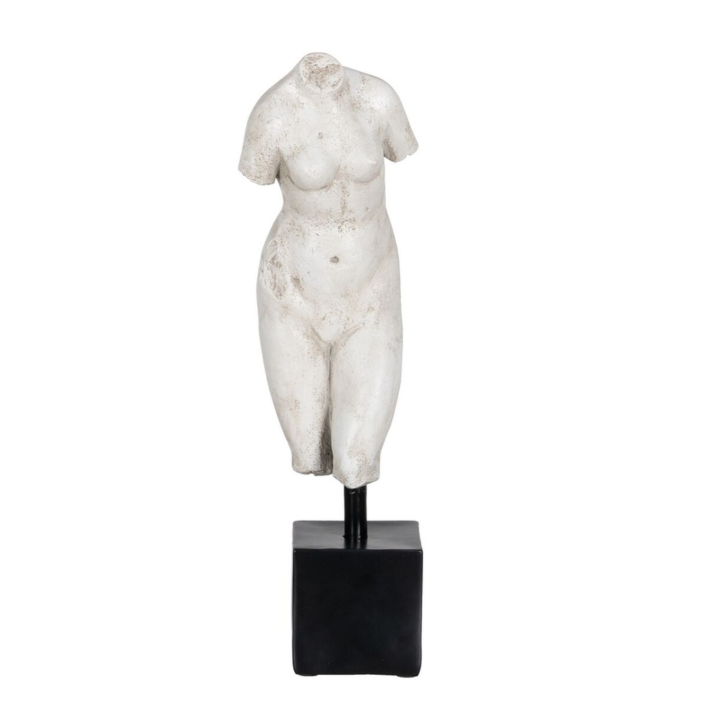 Decorative Figure White Black Bust 14 x 11 x 43 cm