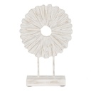 Escultura Blanco Beige Madera de mango 25,5 x 9,5 x 37 cm