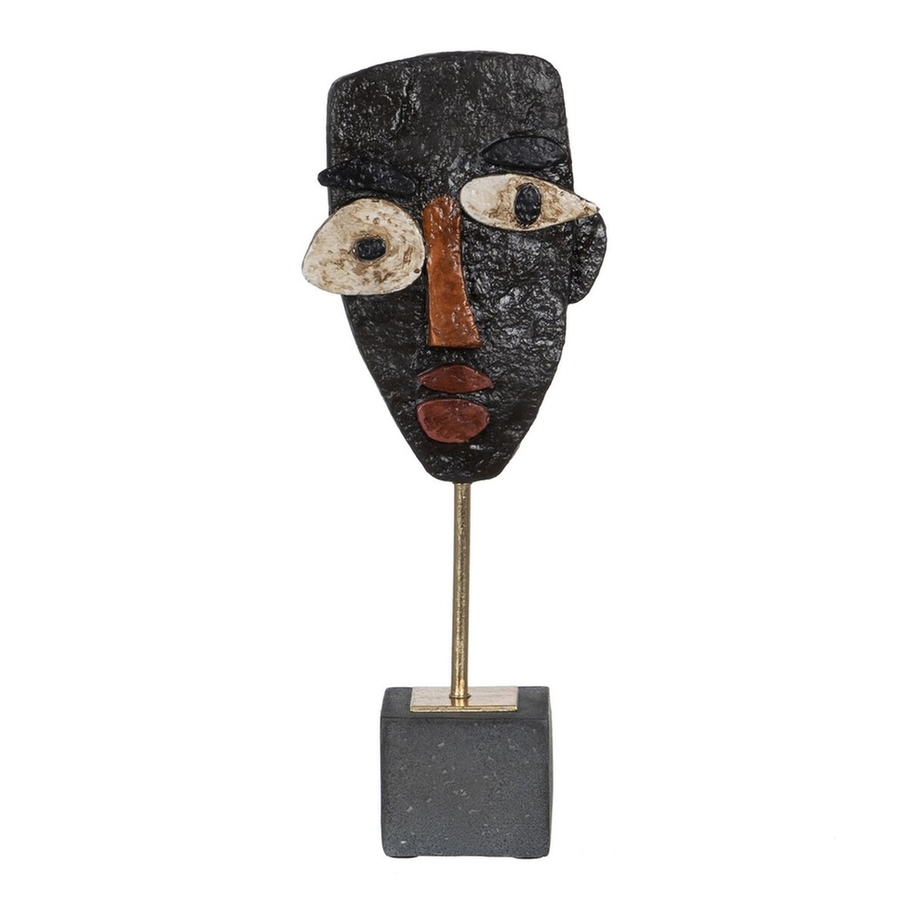 Decorative Figure Brown Black Mask 52 x 35 x 41,5 cm