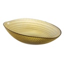 Centerpiece Yellow Crystal 21 x 21 x 6,5 cm