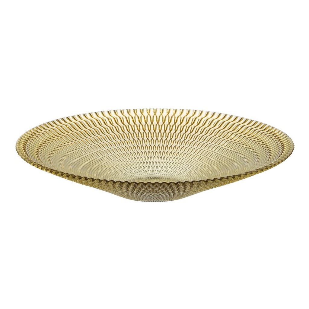 Centerpiece Yellow Crystal 40 x 40 x 7 cm