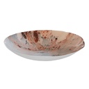 Centerpiece Salmon Crystal 39 x 39 x 6,5 cm