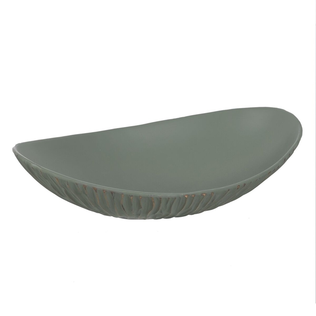 Centerpiece Green Golden Polyresin 35,3 x 22,5 x 8,5 cm