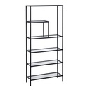 Estantería Negro Cristal Hierro 70 x 23 x 161 cm