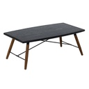 Centre Table OSLO Black Natural Iron MDF Wood 109,5 x 60 x 40,5 cm