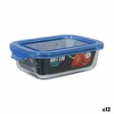 Fiambrera Rectangular con Tapa Quttin Azul Rectangular 14,5 x 11 x 5 cm (12 Unidades)