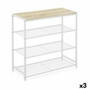 Estantería Confortime Blanco Madera Metal 60 x 30 x 63,5 cm (3 Unidades)