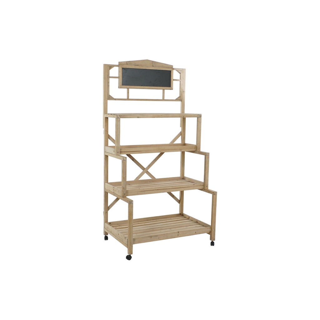 Estantería Home ESPRIT Negro Pizarra Madera de abeto 98 x 68 x 192 cm