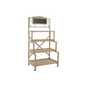 Estantería Home ESPRIT Negro Pizarra Madera de abeto 98 x 68 x 192 cm