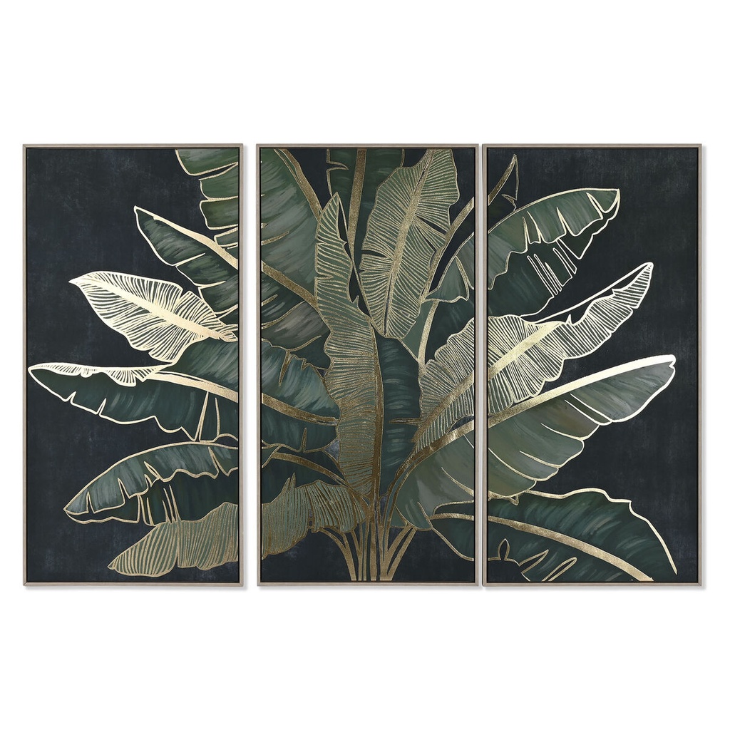 Lienzo Home ESPRIT Poliestireno Lienzo 180 x 4 x 120 cm (3 Piezas)
