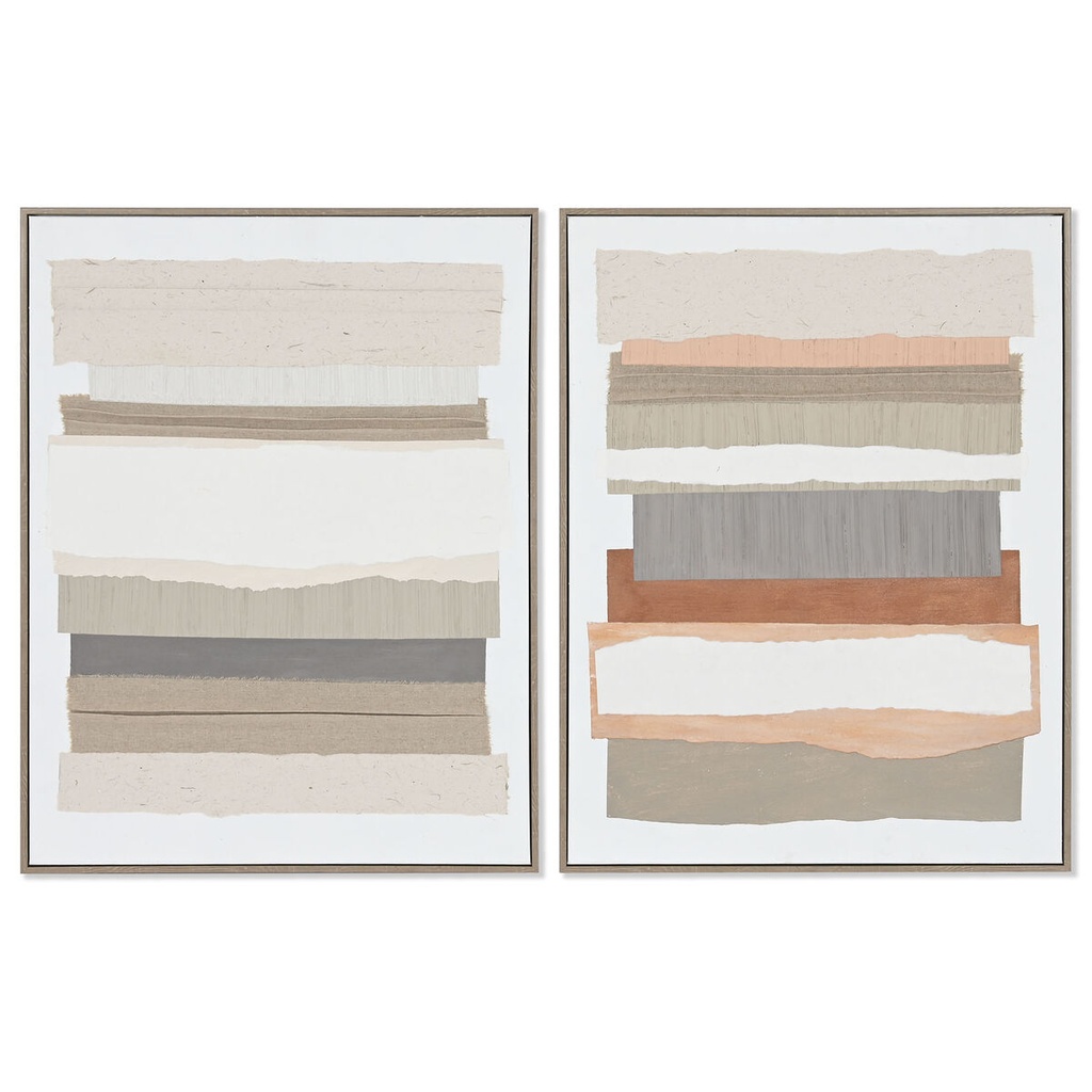 Canvas Home ESPRIT Pinewood Canvas 62 x 4,5 x 82 cm 62,3 x 4,5 x 82,3 cm