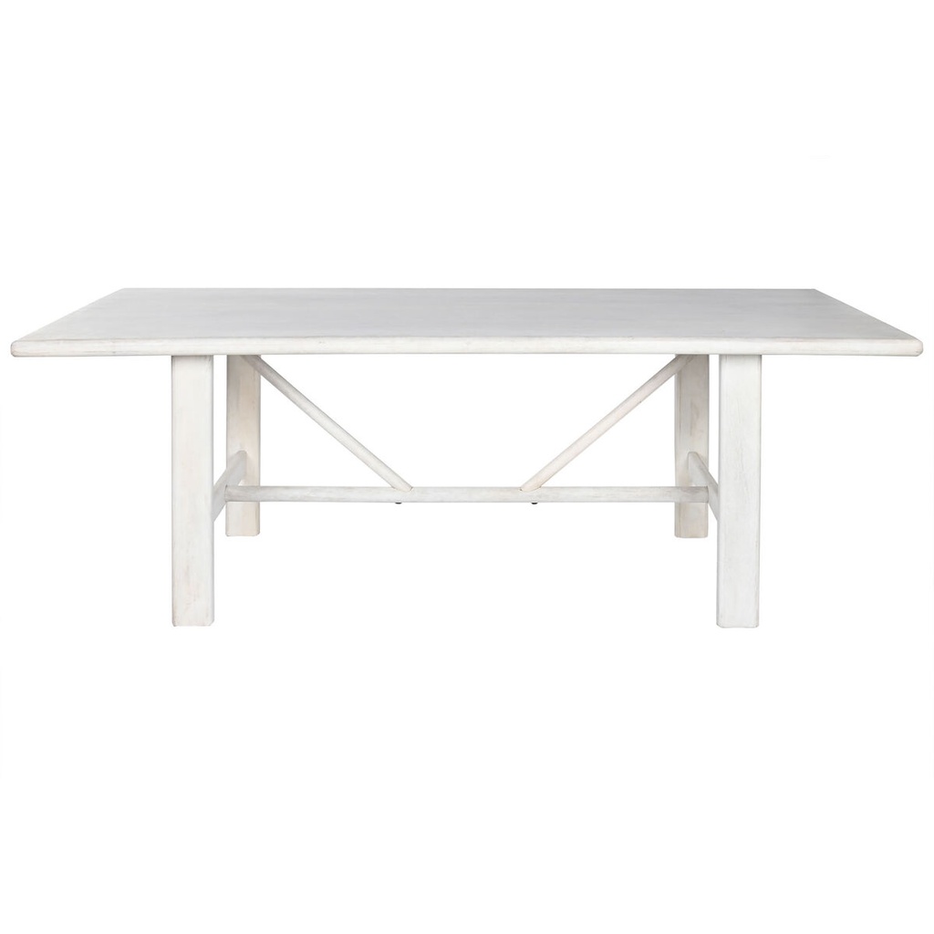 Mesa de Comedor Home ESPRIT Blanco Madera de mango 213,4 x 96,5 x 76,2 cm