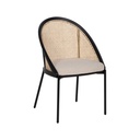 Silla de Comedor Negro Natural 54 x 49 x 82,3 cm