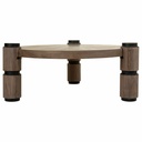 Mesa de Centro Alexandra House Living Marrón Madera Hierro Chapa Madera de abeto 110 x 46 x 110 cm