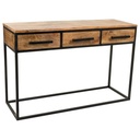 Hall Table with Drawers Alexandra House Living Brown Black 41 x 77 x 121 cm