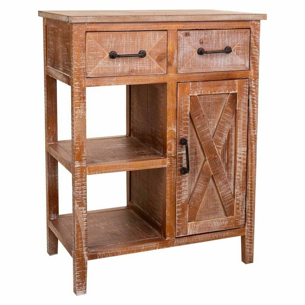 Hall Table with Drawers Alexandra House Living Brown 82 x 37 x 63 cm