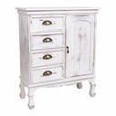 Hall Table with Drawers Alexandra House Living White 30 x 80 x 65 cm
