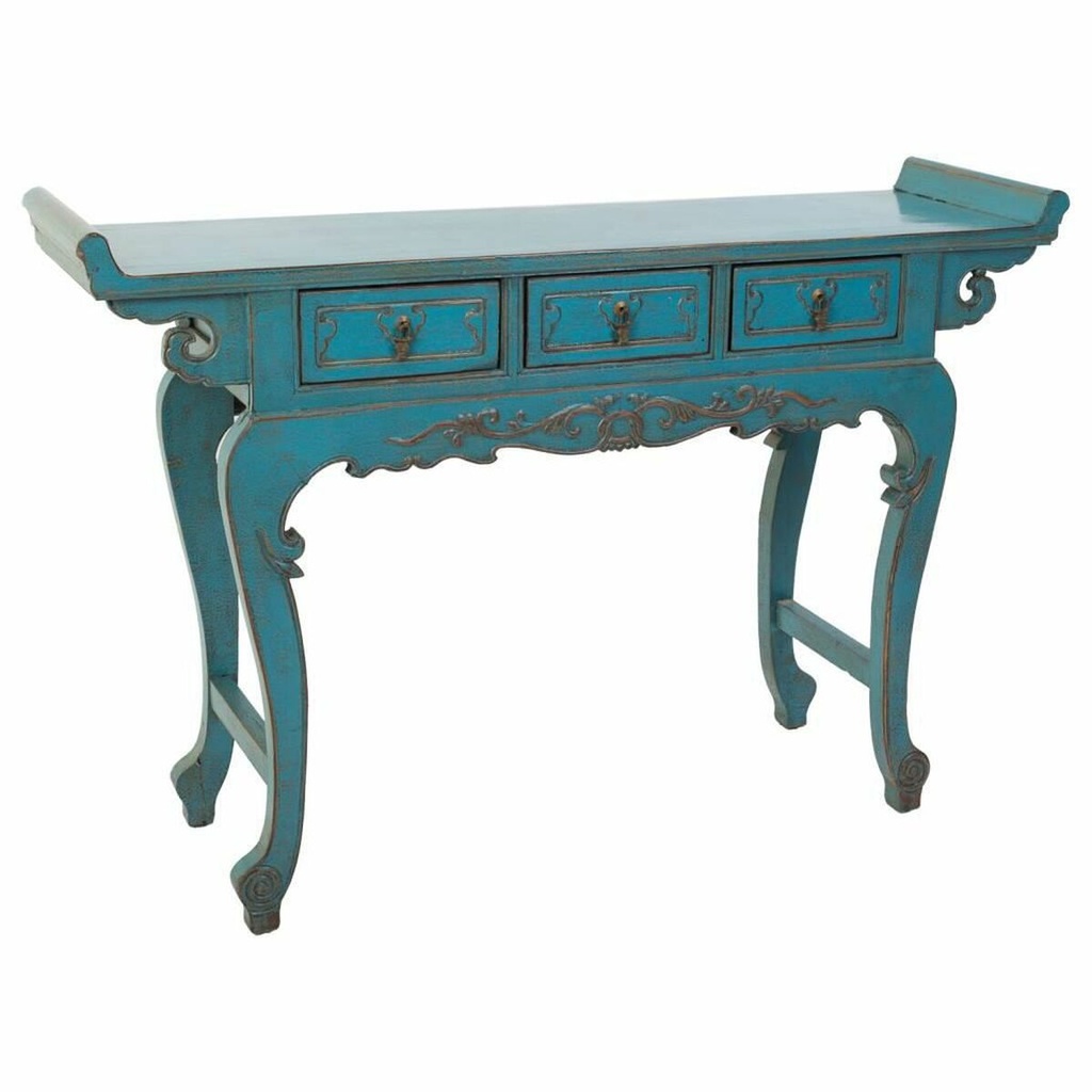 Hall Table with Drawers Alexandra House Living Blue 37 x 78 x 132 cm