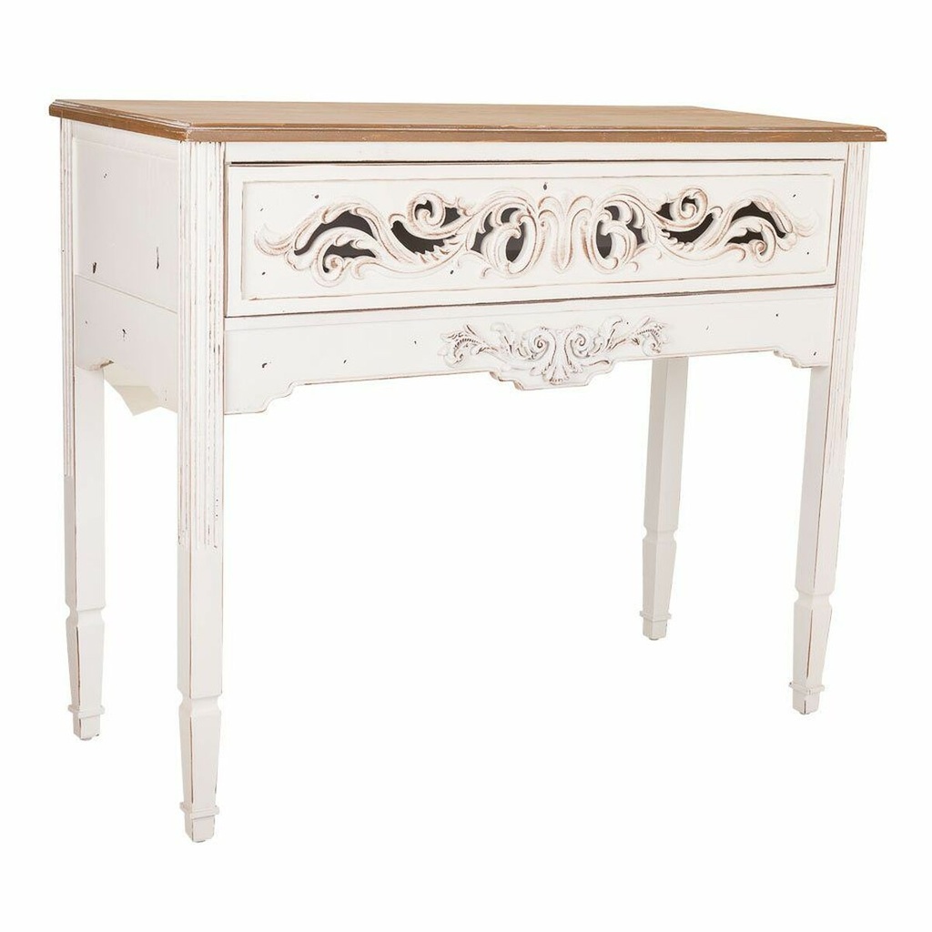Hall Table with Drawers Alexandra House Living White 46 x 90 x 110 cm