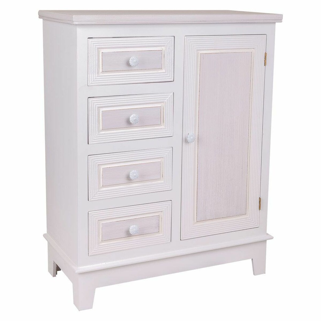 Hall Table with Drawers Alexandra House Living White 32 x 84 x 66 cm