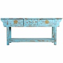 Hall Table with Drawers Alexandra House Living Blue 45 x 80 x 181 cm