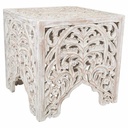 Mesa de Centro Alexandra House Living Blanco Madera de mango 45 x 45 x 45 cm