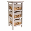 Mesita de Noche Alexandra House Living Blanco 25 x 57 x 25 cm