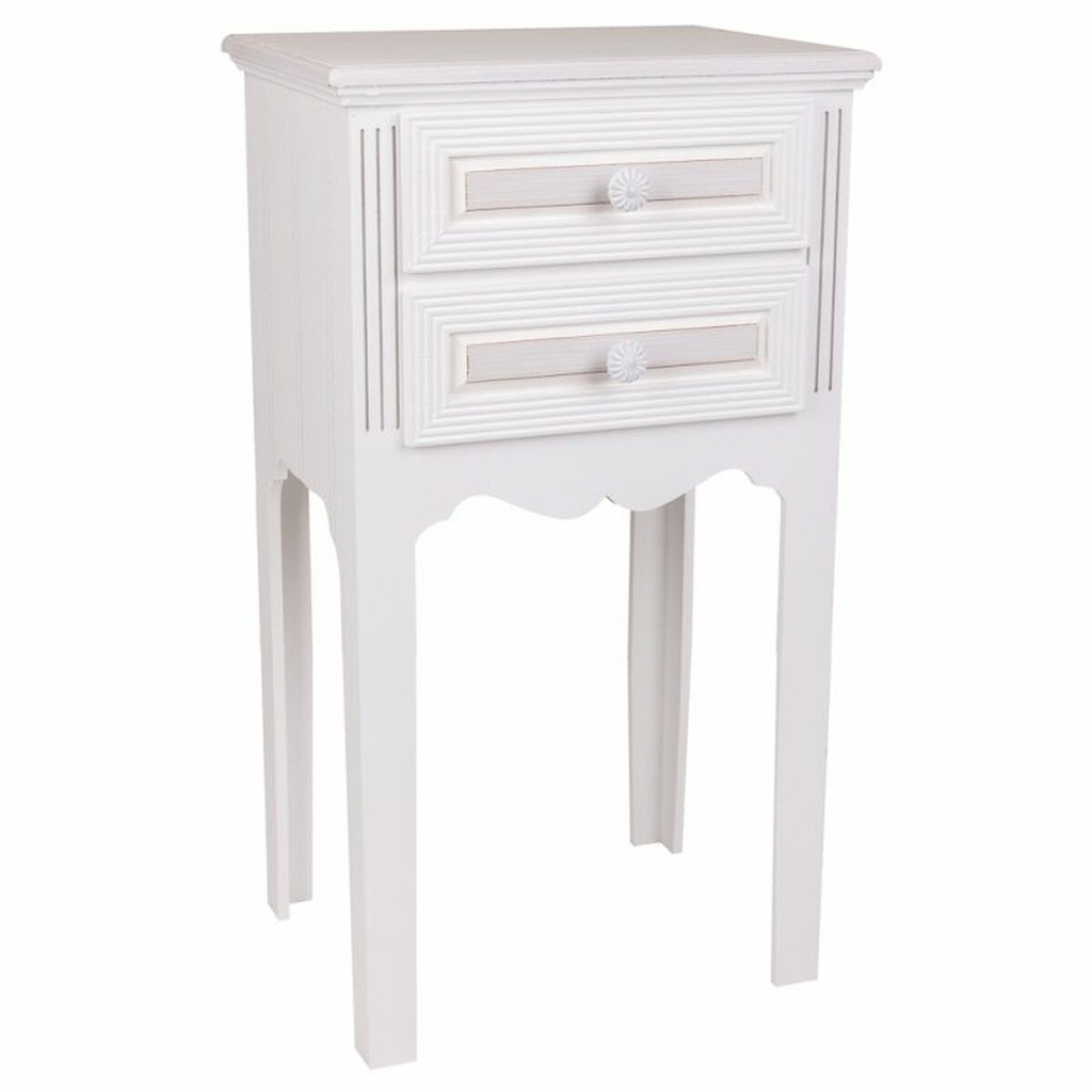Nightstand Alexandra House Living White 28 x 69 x 38 cm