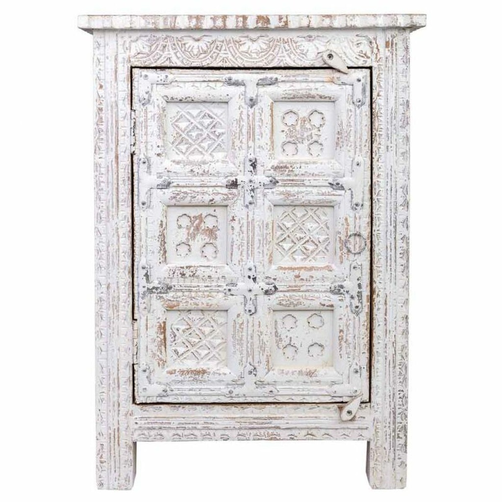 Nightstand Alexandra House Living White Brown 40 x 53 x 73 cm
