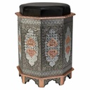 Stool Alexandra House Living Blue Aluminium MDF Wood 11 x 42 x 38 cm