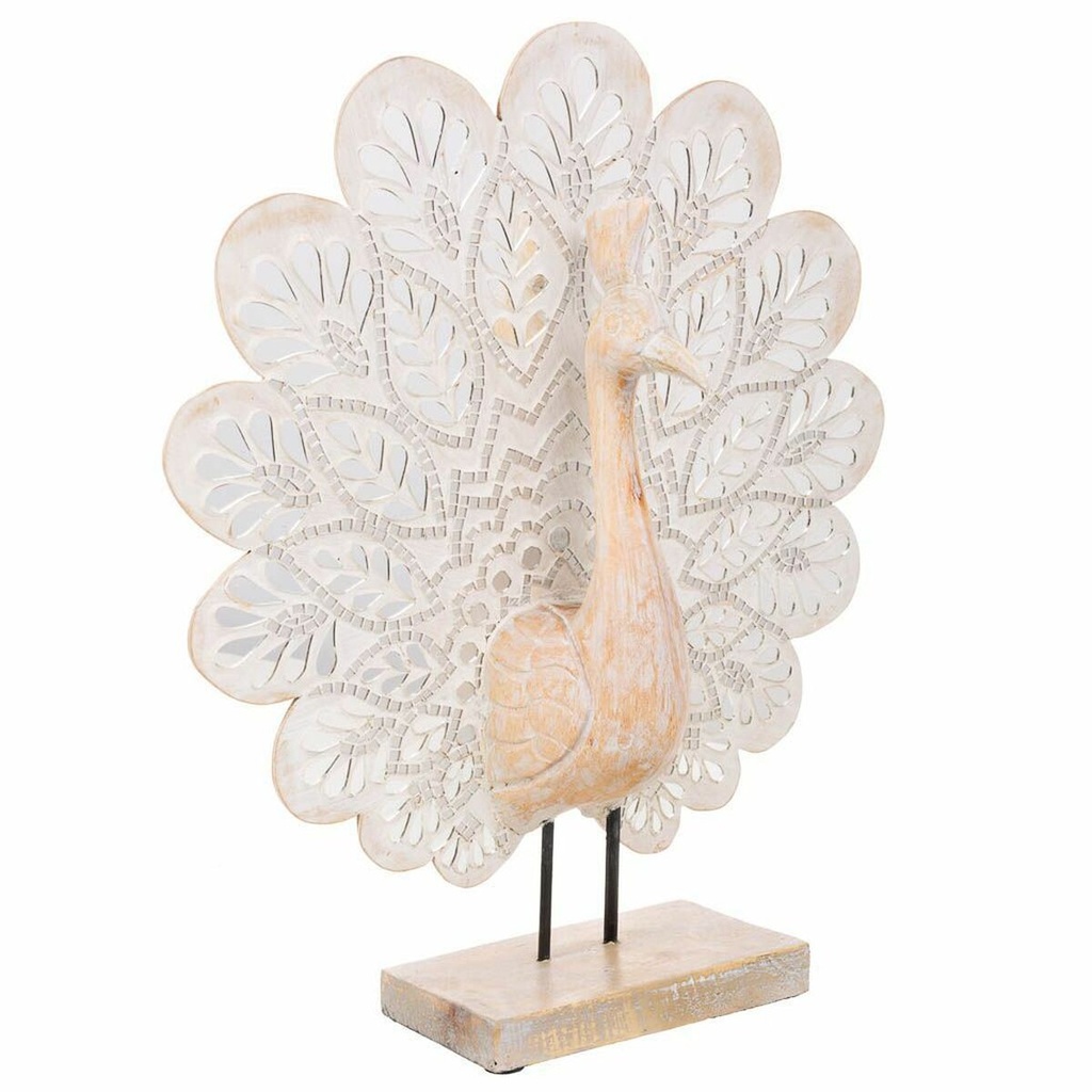 Figura Decorativa Alexandra House Living Natural Pavo real 53 x 12 x 46 cm