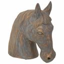 Figura Decorativa Alexandra House Living Gris Dorado Caballo 15 x 31 x 31 cm