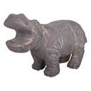 Decorative Figure Alexandra House Living Grey Hippopotamus 26 x 40 x 35 cm