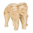 Figura Decorativa Alexandra House Living Blanco Elefante 11 x 24 x 24 cm