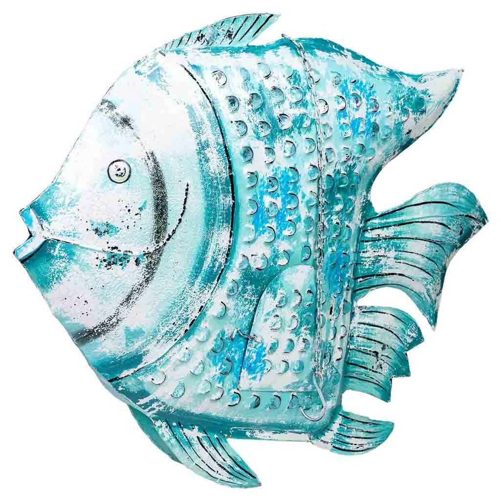 Candleholder Alexandra House Living Blue Mango wood 15 x 83 x 107 cm Fish