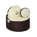 Pouffe GO GIFT Beige Bronze Oxford tejido antidesgarros 120 x 90 x 90 cm