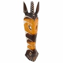 Mask Alexandra House Living White Brown Wood Mask 4 x 50 x 12 cm