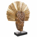 Decorative Figure Alexandra House Living Brown Mask 50 x 12 x 38 cm